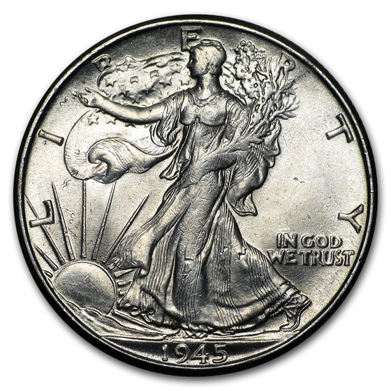 1945 Walking Liberty Half Dollar BU 1945 Walking Liberty Half Dollar BU